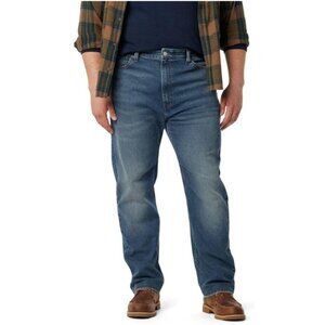 Signature By Levi's Straight Jeans Men's 42x30 Blue Denim Super Flex